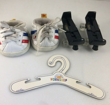 Build A Bear White Sneakers with Roller Skates + hanger - £7.97 GBP