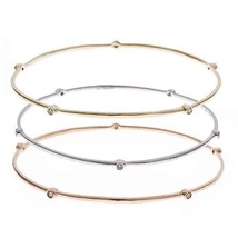 Authenticity Guarantee 
Diamond Eternity Stackable Bangle Bracelet Set 14k Mu... - £1,518.34 GBP