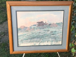 Peter Wong Original Watercolor Landscape Modern Impressionist Signed &amp; Framed - £484.88 GBP