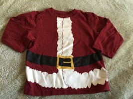 Crazy 8 Boys Red White Santa Suit Long Sleeve Shirt 2T - $5.39