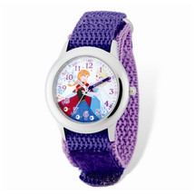 Disney Frozen Elsa/Anna Purple Nylon Time Teacher Watch - £30.63 GBP