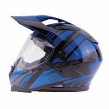 Zox Adult Unisex OEM Glossy Blue &amp; Black Z-DS10 Stitch Helmet - £41.41 GBP
