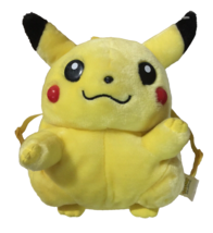 Vintage Pikachu Pokemon 10&quot; Plush Stuffed Toy Yellow Backpack Bag Nintendo 1990s - $37.44