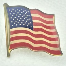 American Flag Old Glory Patriotic Red White Blue Vintage Pin Button Pinback - £7.97 GBP