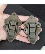 military trunk latch lot x2 footlocker steamer vintage army old - $44.26 CAD