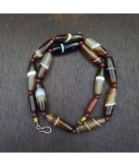 Lot 15 Antique Old Yemeni Agate Natural Rare pattern Banded Agate Beads ... - £306.58 GBP