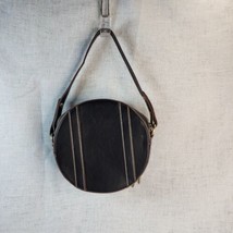 Simply Noelle Round Vegan Leather Black Top Handle / Shoulder Bag Zippered  - £21.36 GBP