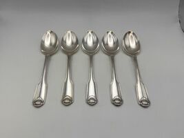Set of 5 Oneida Community Silverplate SILVER SHELL Teaspoons - $39.99