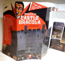 Castle Dracula Wildwood New Jersey Haunted House Flyer Dungeon Vampire Dark Ride - £41.99 GBP