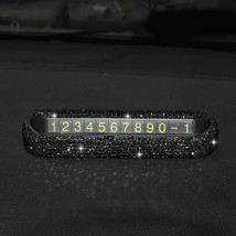 Hidden Car Styling Temporary Par Card Crystal Rhinestone Auto Phone Number Card  - £72.63 GBP