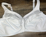 Glamorise Magic Lift ~ Womens Bra Full Figure White Lace Wire Free ~ 54D - $26.42