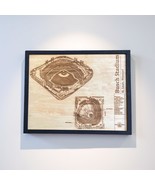 St Louis Baseball Stadium Blueprint Wall Art, Laser Engraved Wood Stadiu... - $29.39