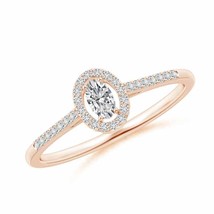 Authenticity Guarantee 
ANGARA Diamond Oval Halo Engagement Ring in 14K Gold ... - £931.99 GBP