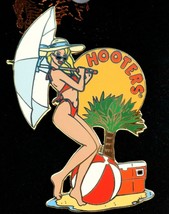 HOOTERS SEXY BLONDE BIKINI GIRL ON THE BEACH,UMBRELLA/ PALM TREE/BALL LA... - $9.99
