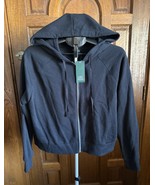 Wild Fable Women&#39;s Cropped Hoodie Zip Up Sweatshirt Black Size XL - $12.00