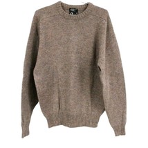 Retro 70s Mens M Sweater Taupe Virgin Shetland Wool NWT  VTG Panache USA - $70.39