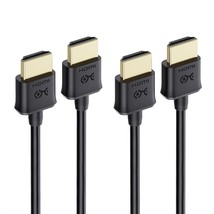 Cable Matters 2-Pack Ultra Thin HDMI Cable 6 ft (Ultra Slim HDMI Cable) 4K Rated - $26.99