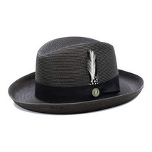 Men Bruno Capelo Summer Spring Soft Straw Style Hat Godfather GF200 Black image 6