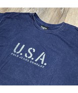 Vintage Ralph Lauren Shirt Mens Large Blue USA Flag Polo Jeans Made in U... - €25,83 EUR