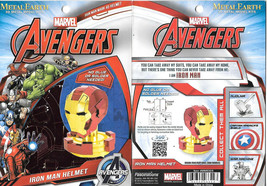 Marvel Iron Man Mark 45 Helmet Metal Earth 3-D Laser Cut Steel Model Kit #MMS324 - $19.30