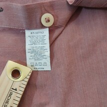 Perry Ellis America Men's Burnt Red Cotton Blend Button Up Shirt Long Sleeve XL image 6