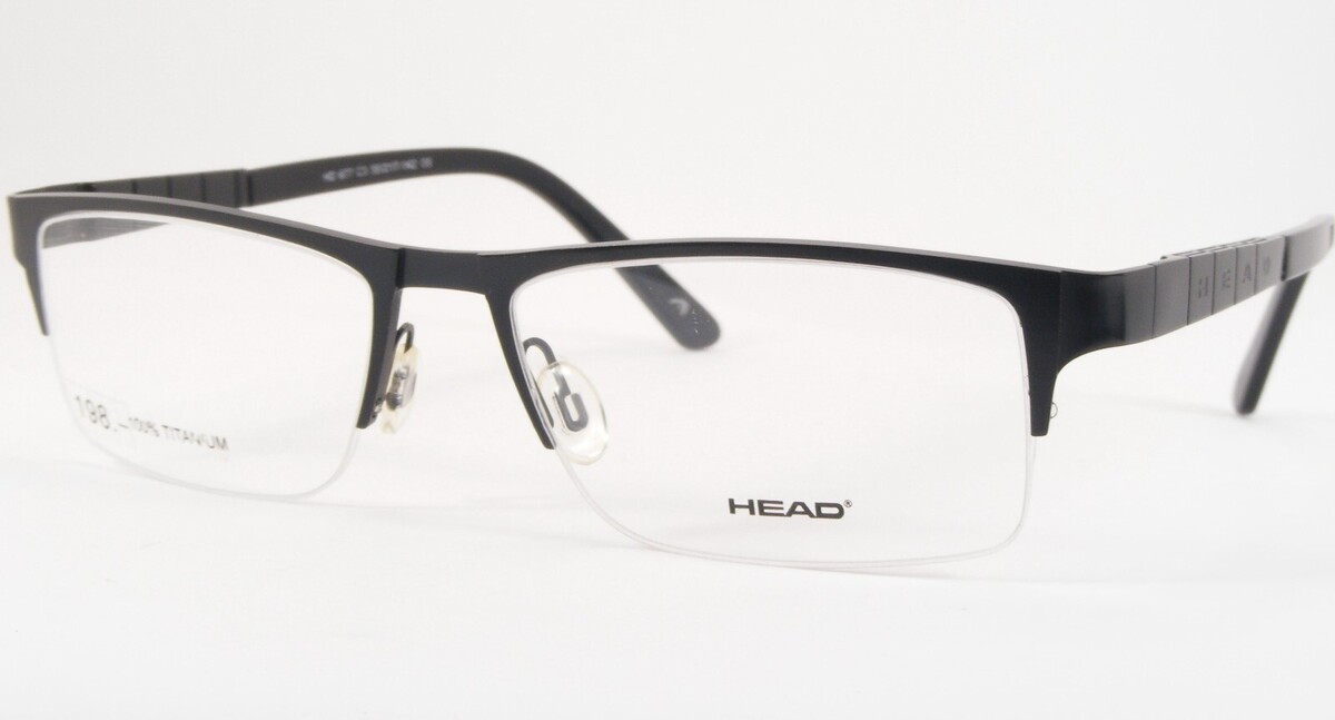 HEAD HD 677 C3 Negro Único Raro Gafas Montura de Titanio 55-17-142mm - $96.02