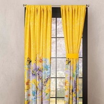 DAISY FLOWERS DECORATIVE DRAPES CURTAINS WINDOW PANELS 4PCS SET - £67.10 GBP