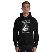 Where The Spirit Of The Lord Is There Is Freedom Christian Unisex Hoodie Black - £29.03 GBP+