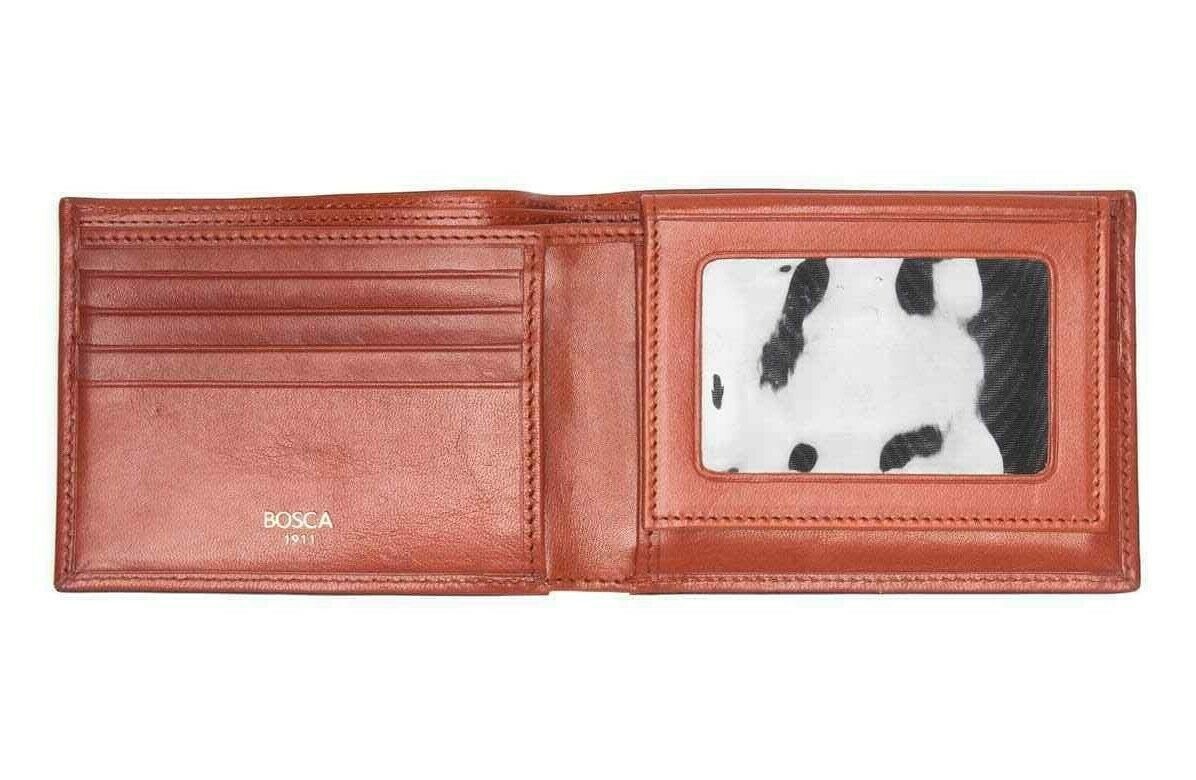  Bosca Nappa Vitello Credit Wallet with I.D. Passcase + Leather Money Clip - $100.00