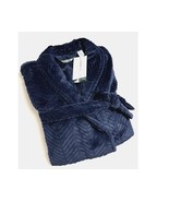 Perry Ellis Portfolio Men&#39;s Herringbone Textured Fleece Plush Robe Sleep... - $161.55 MXN+