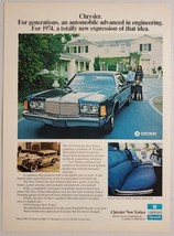1973 Print Ad The 1974 Chrysler New Yorker 440 CU V-8 Engine Family  - £10.55 GBP
