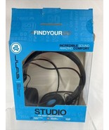 JLab Audio Studio Wired On-Ear Headphones Black 3.5mm Jack Faux Leather ... - $13.50 CAD
