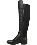 New $300 Black Womens 6 Cole Haan Leather Stretch Fabri Boots Tall Knee ... - £234.65 GBP
