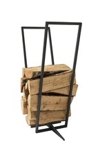 Transparent Firewood Rack - Black, 31.5 x 10 x 20 in. - £129.32 GBP