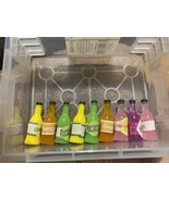 Lot of 9 Miniature Soda Bottles Dollhouse Root Beer Orange Grape Lemonad... - $7.00