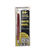 Vintage 1972 Write Bros. by Paper Mate Ball Pen Red Deadstock Original P... - £16.05 GBP