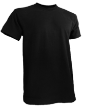 Mens Big and Tall Shirts (Short Sleeve Round Neck) Black  - $19.99