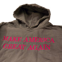 Trump MAGA Hoodie XL Olive Green Pullover Sweatshirt Make America Great ... - $19.75