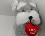 Russ soft pets Caress Soap gray white Schnaps Schnauzer puppy dog heart ... - £12.25 GBP