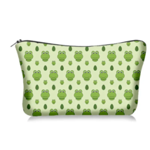 Portable Zipper Makeup Cosmetic Pouch Toiletry Bag - New - Frogs - £10.27 GBP