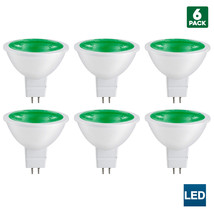 Sunlite MR16 Green LED Bulb, 12 Volt, 3W, GU5.3 Base, 25W Equivalent (6 Pack) - £89.24 GBP
