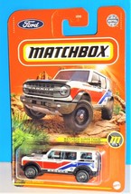 Matchbox 2022 Super Chase Special Release 2021 Ford Bronco White w/ Rubber Tires - £18.69 GBP