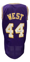 Jerry West Firmado los Ángeles Violeta Camiseta de Baloncesto 2 PSA ITP - £116.27 GBP