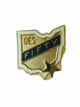 Vintage MASONIC EOS 50 Fifty Year Pin Worthy Matron Order of Eastern Star Mason - £15.72 GBP