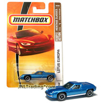 Year 2008 Matchbox Heritage Classics 1:64 Die Cast Car #3 - Blue GT LOTUS EUROPA - $19.99