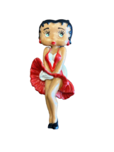 Betty Boop  Red Dress Posing as Marilyn Fridge Magnet Refrigerator 4 Inches Vtg - £10.87 GBP