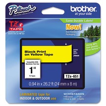 Brother Genuine P-Touch TZE-651 Tape, 1&quot; (24 mm) Standard Laminated P-To... - $28.99