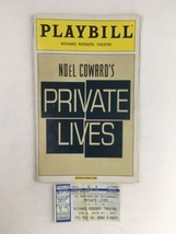 2002 Playbill Private Lives Noel Cowards, Richard Rodgers Theatre w/ Ticket VG - £18.94 GBP
