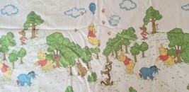 Vintage Winnie the Pooh Receiving Blanket wTigger Eeyore Clouds & Balloon 39×25 - $23.75