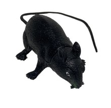 Standing Black Plastic Rat Mouse Scary Spooky Prop Halloween Decor Curled Tail - £7.27 GBP